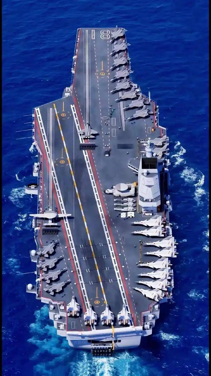 曼城足球_中国004型核航母初露真容曼城足球,42米宽300米长,排水量或超11万吨?